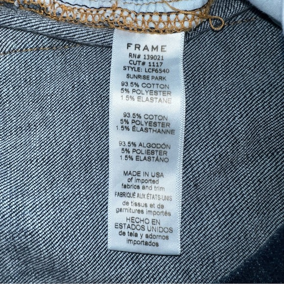 FRAME LeCrop Flare Jeans Sunrise Park Sz 26 - Picture 8 of 13